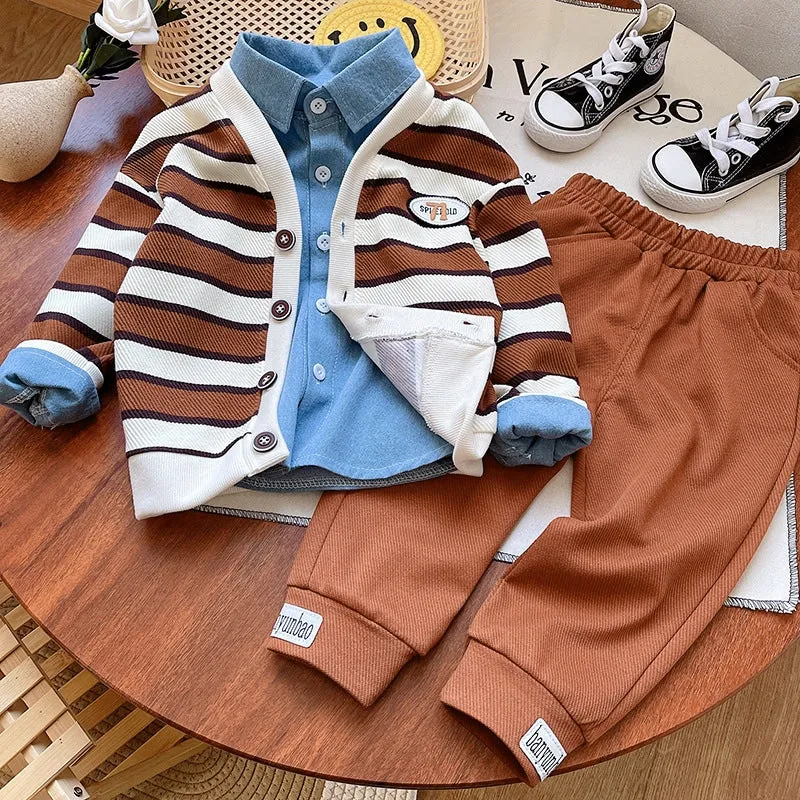 3 Pcs  Boys Pants Suit 475538 - (2-3 Y )