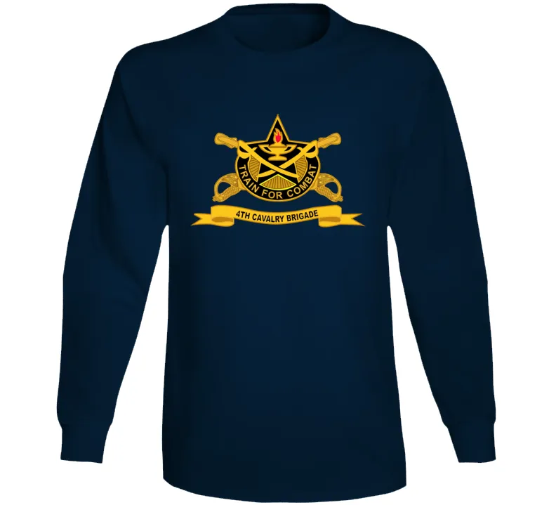 4th Cavalry Brigade w Br - Ribbon Long Sleeve