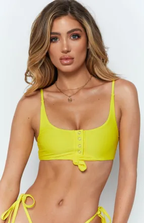 9.0 Swim Rio Knot Top Fluro Yellow