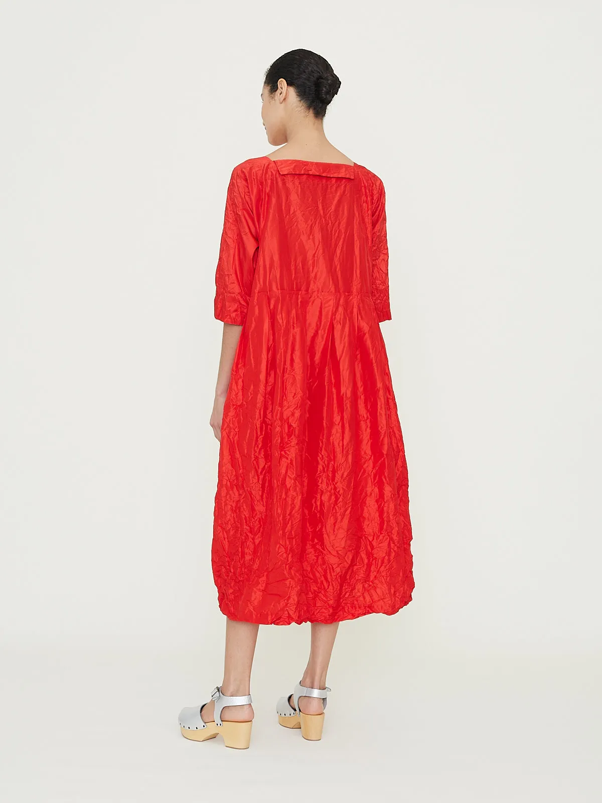 Abito Dress Operaio Nido Lavato in Fired Red