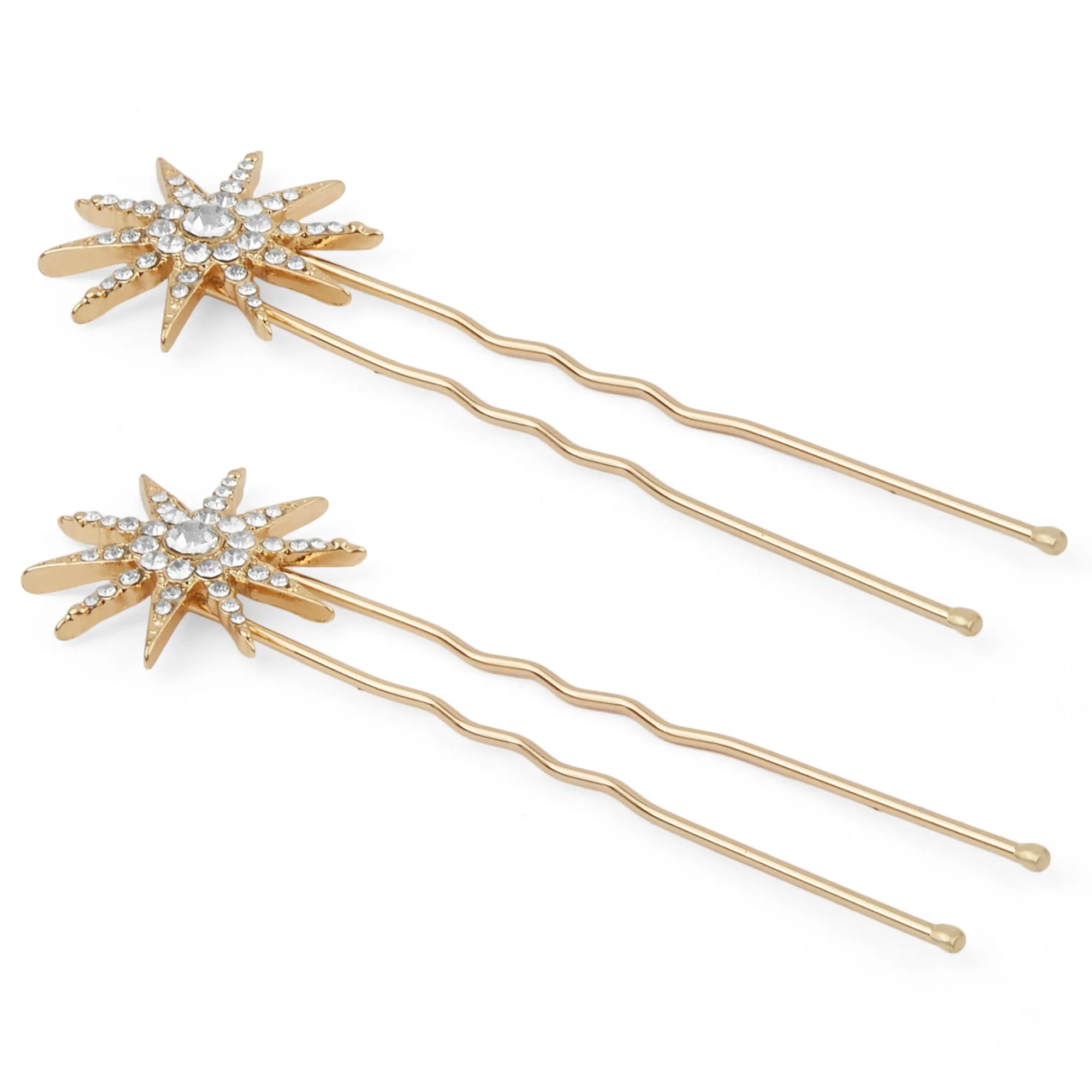 Accessorize London Sparkly Star U Pins Set Of Two