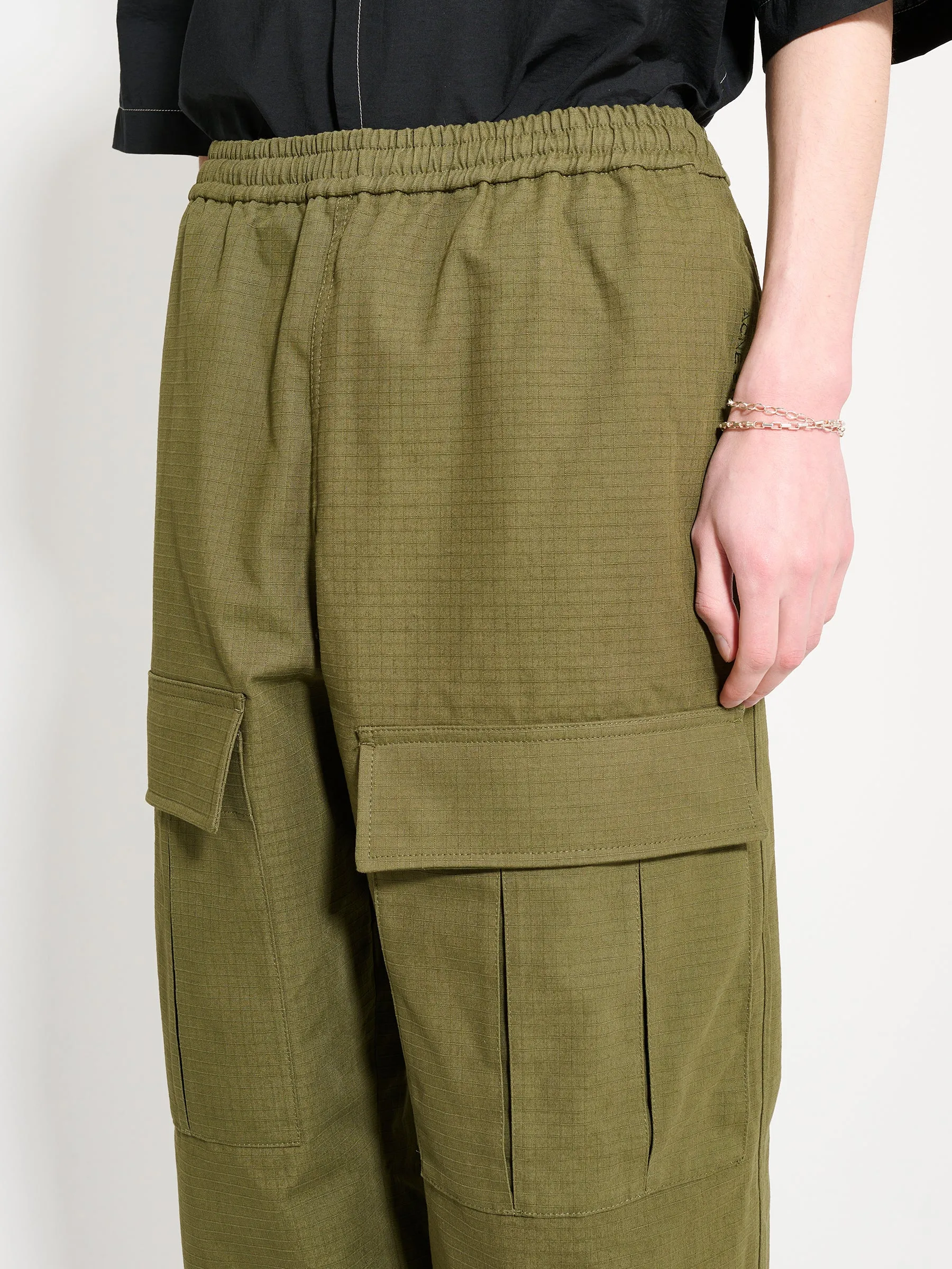 Acne Studios Casual Pants Olive Green