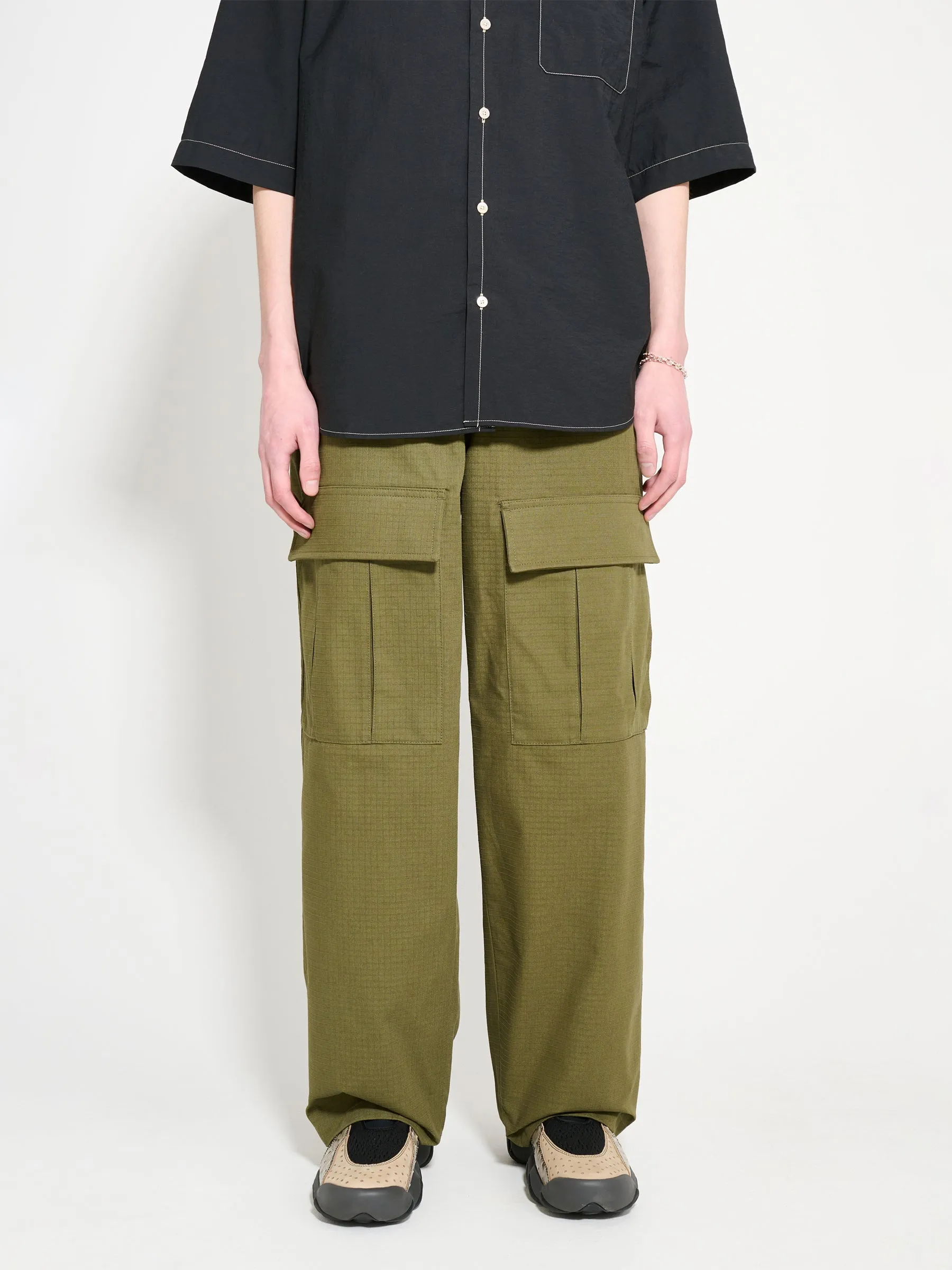 Acne Studios Casual Pants Olive Green