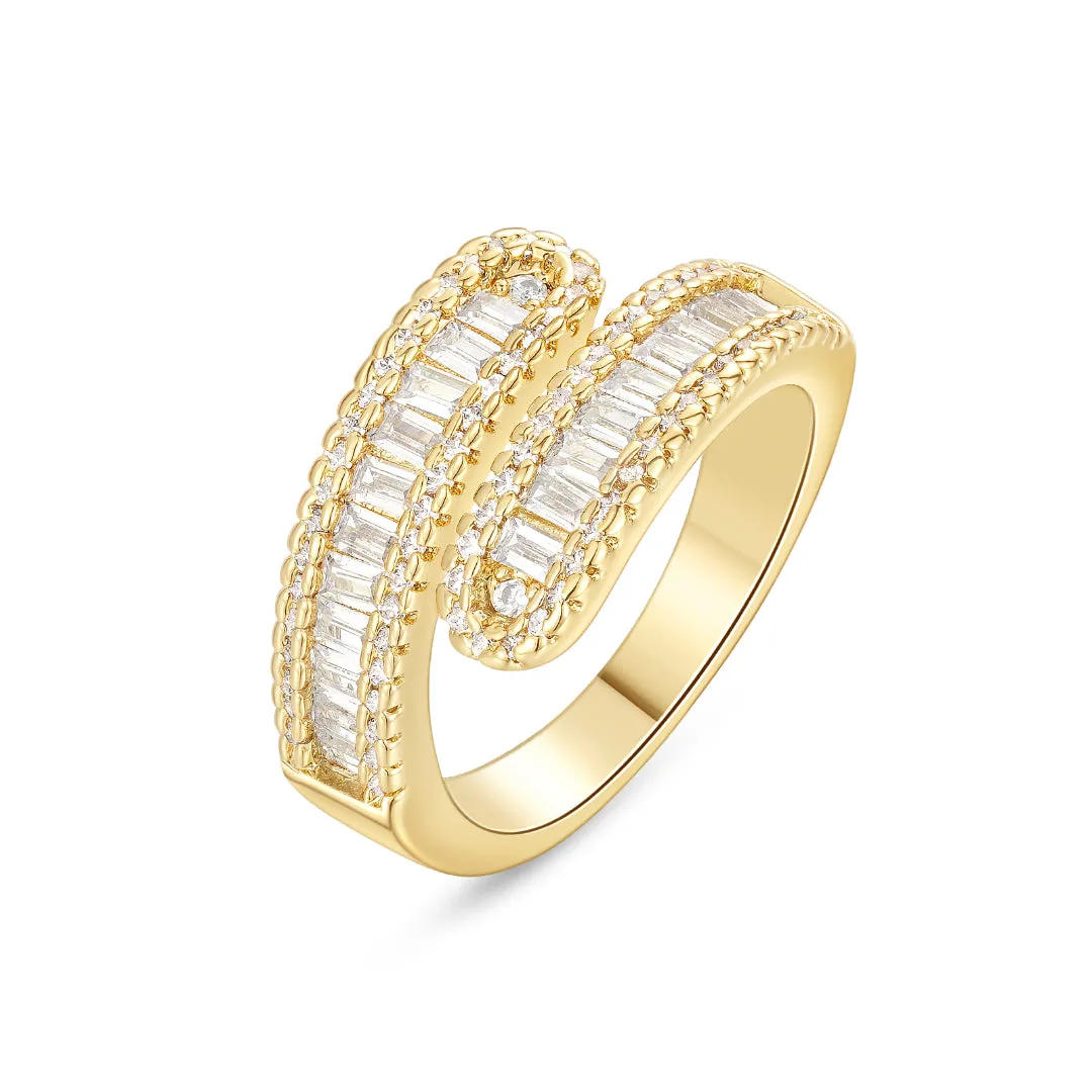 Adjustable Statement Irregular Geometric Diamond Chunky Finger Rings-Twist