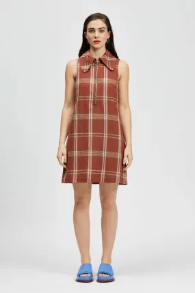 Alcusas Dress Brown Check