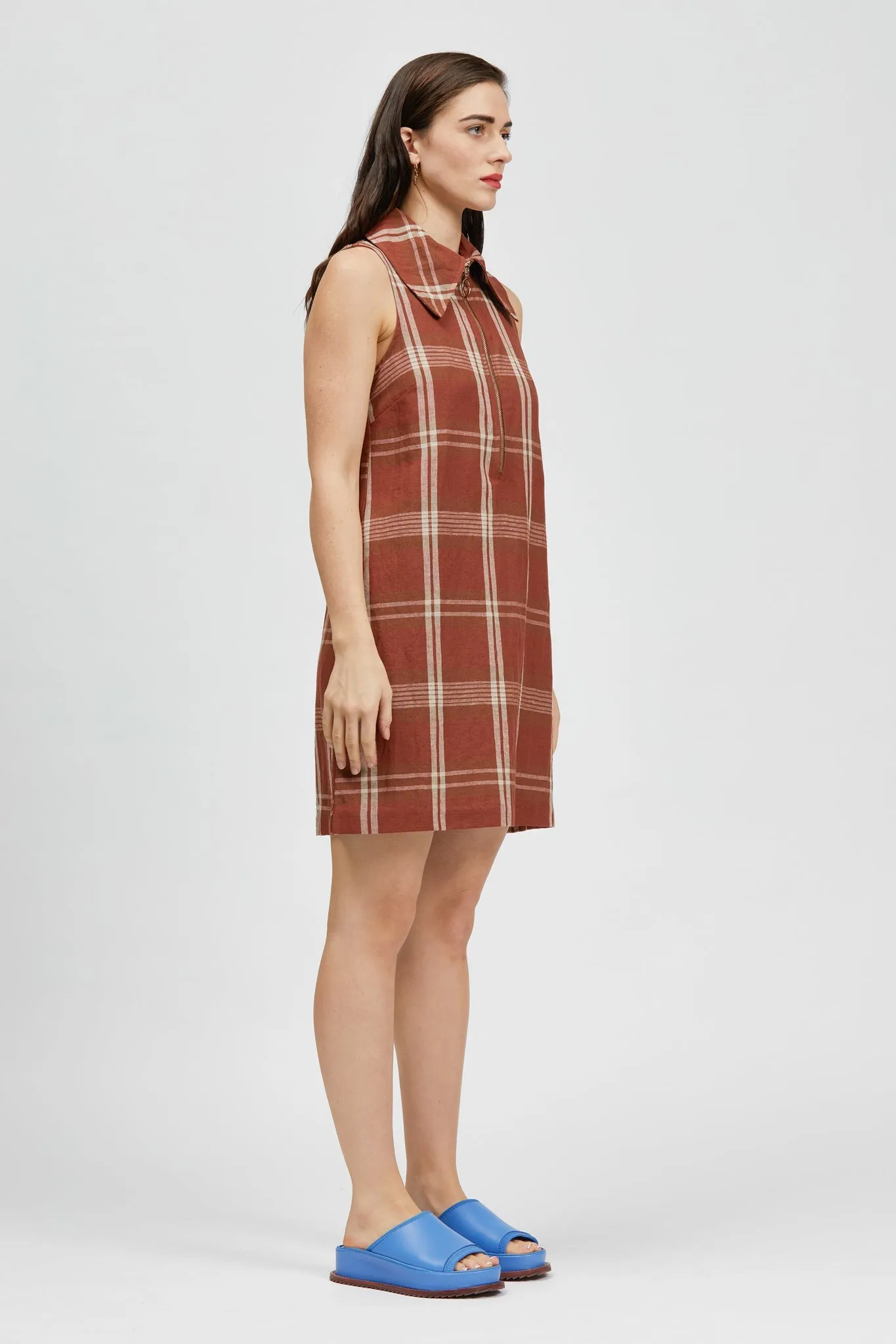 Alcusas Dress Brown Check