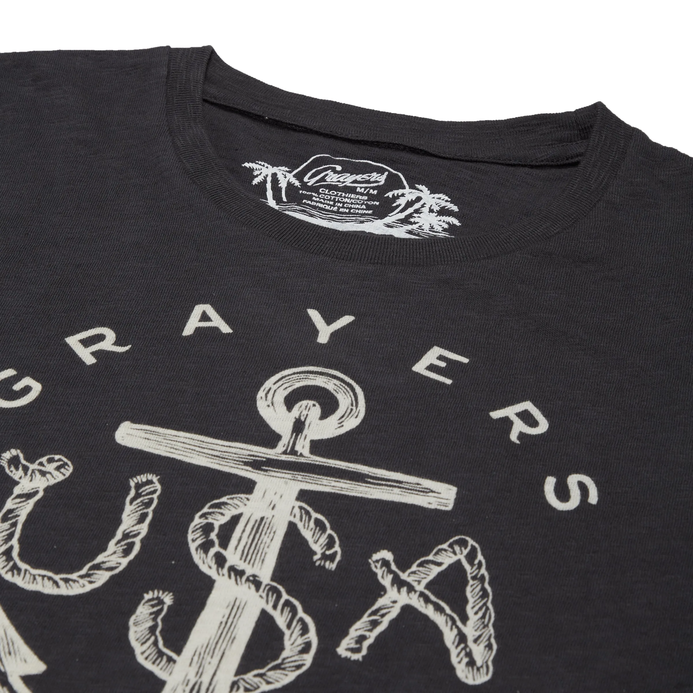 Anchor Print Tee - Forged Iron