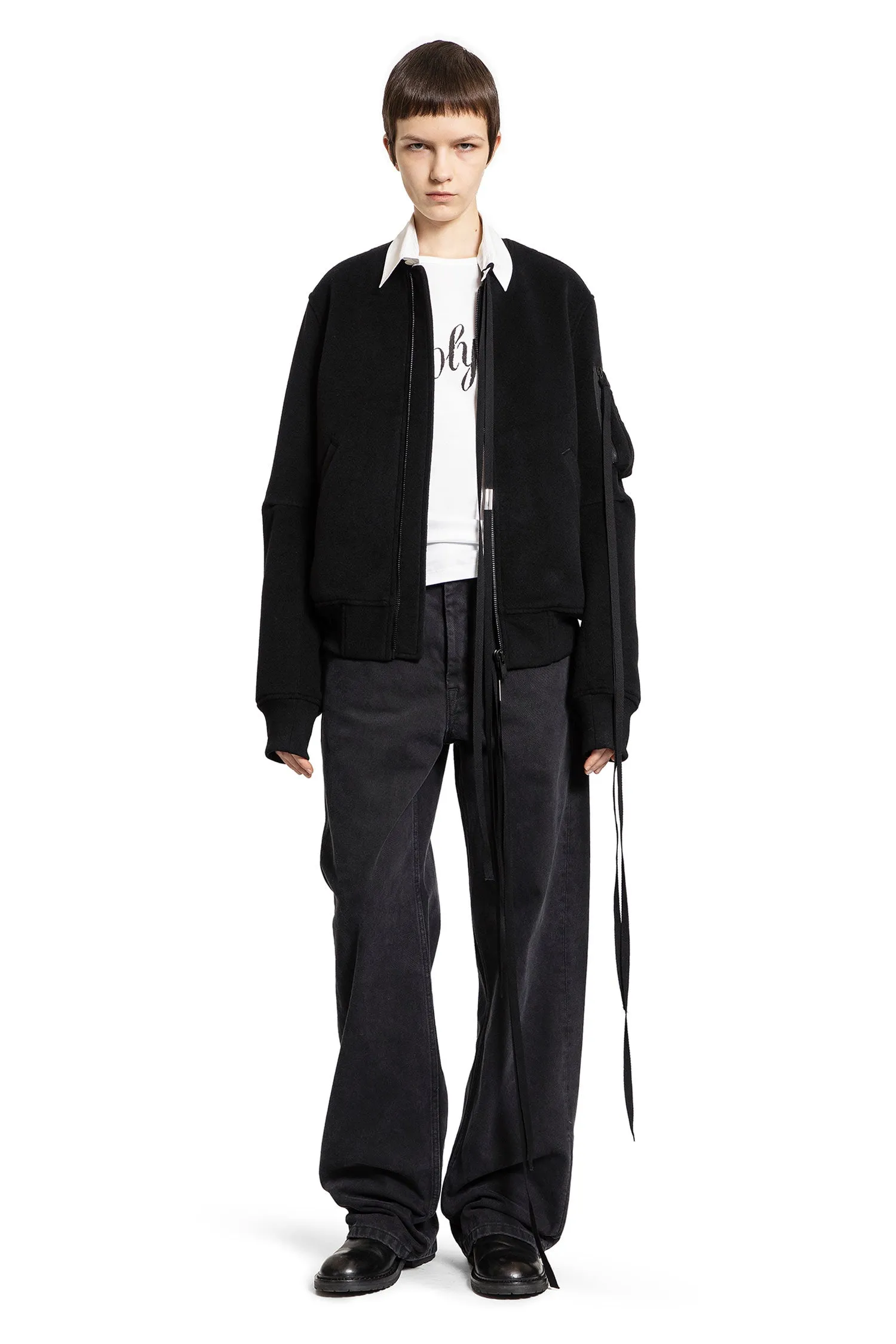 ANN DEMEULEMEESTER WOMAN BLACK JACKETS