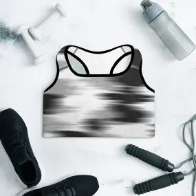 Black & White Lined Padded Sports Bra