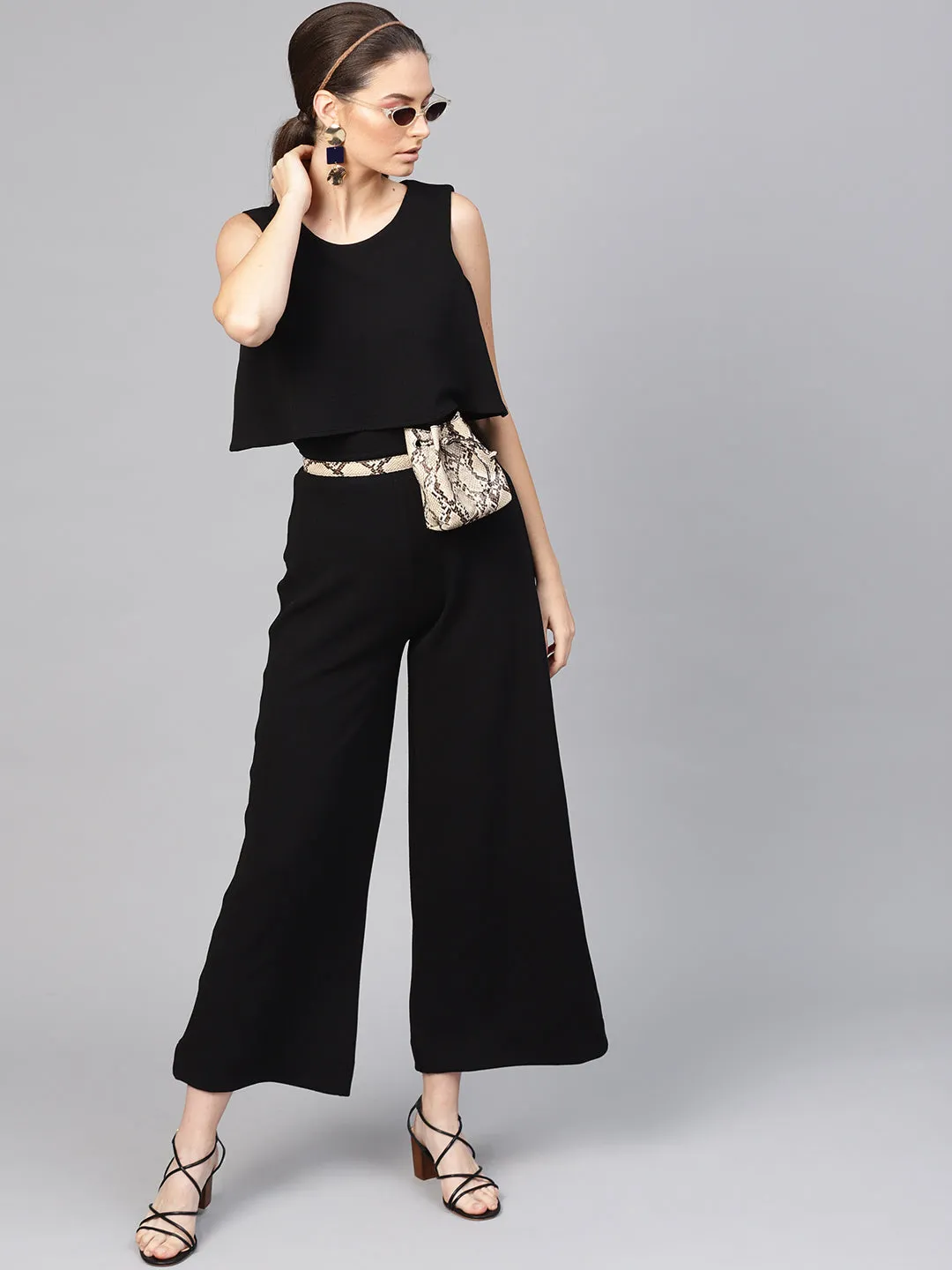 Black Layered Jumpsuit