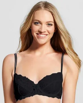 Black Net Bra , Non Padded - Underwired Bra - By Kelitha (Italian Brand)