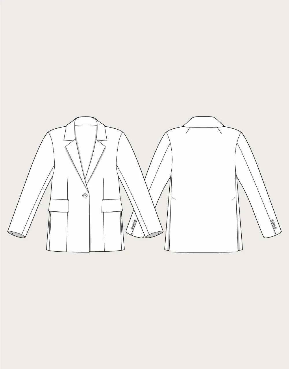 Blazer Sewing Pattern, The Assembly Line