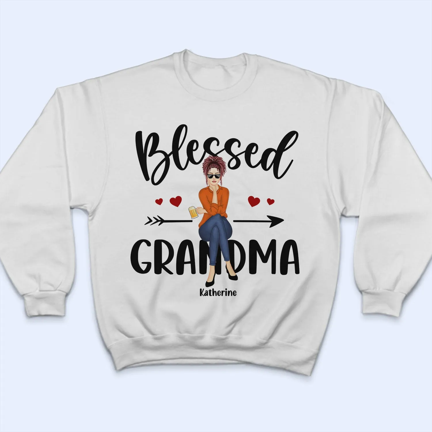 Blessed Grandma - Gift For Grandma, Grandparent - Personalized Custom T Shirt