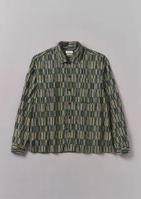 Block Print Irregular Check Shirt | Golden Sand