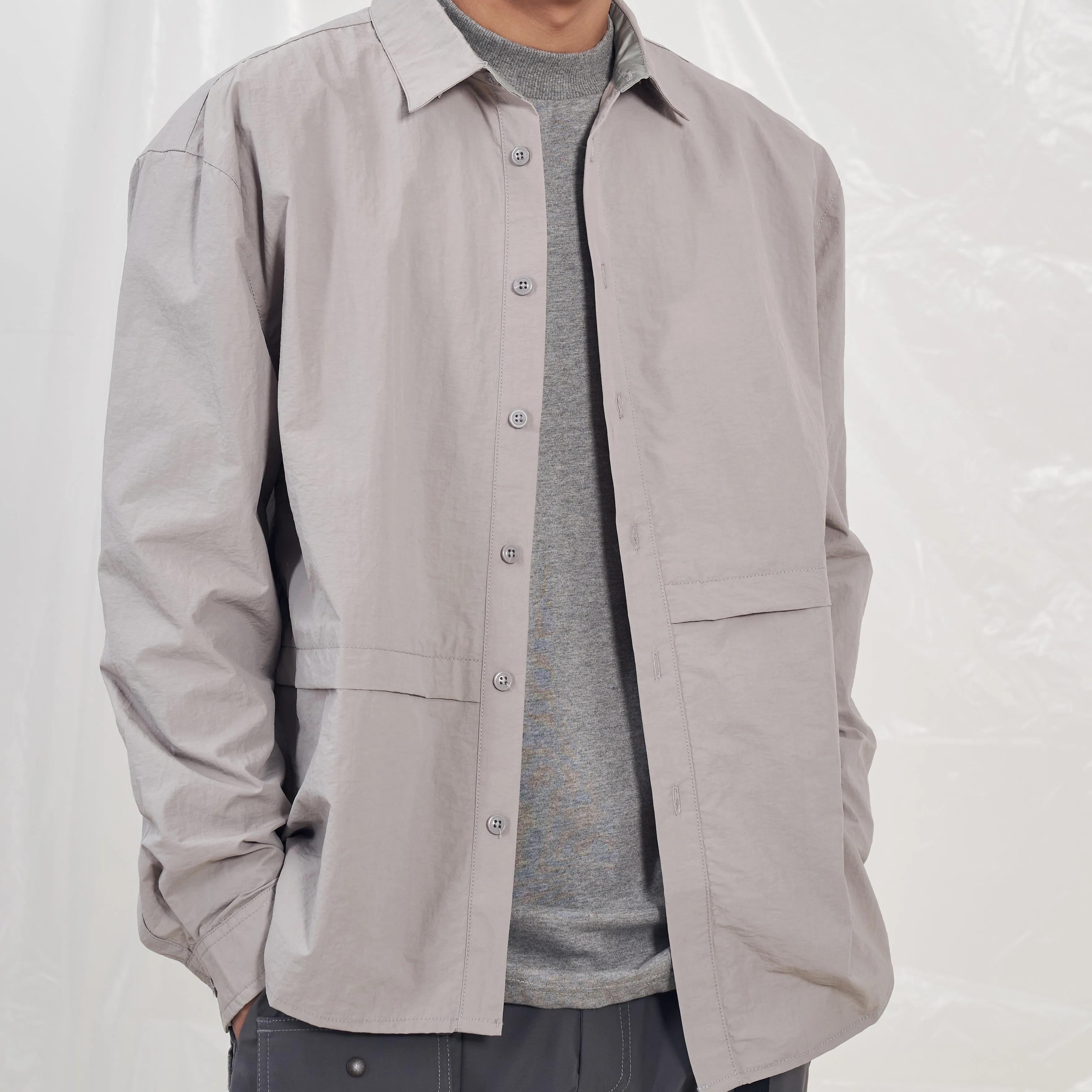 Boysnextdoor Irregular Shirt Grey