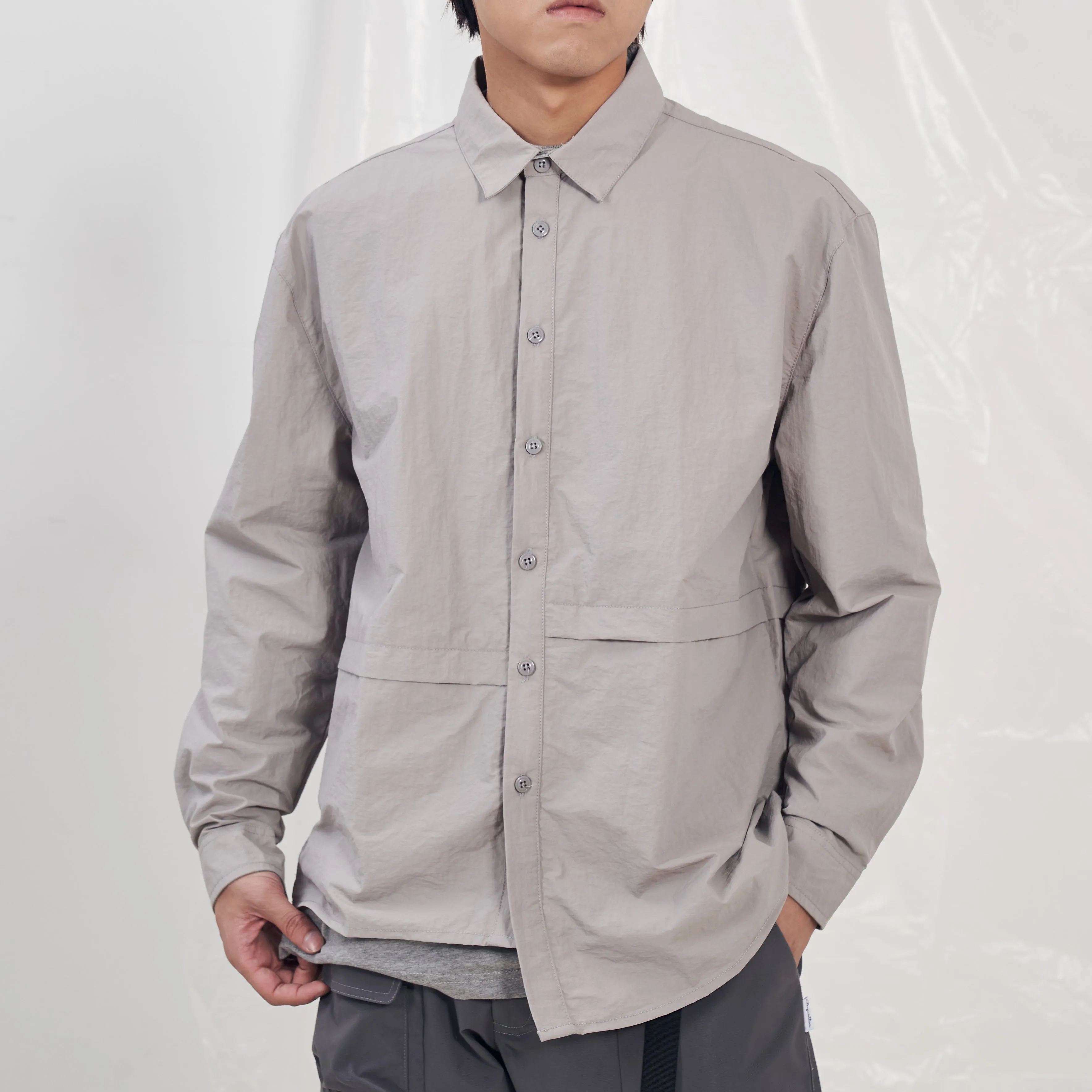 Boysnextdoor Irregular Shirt Grey