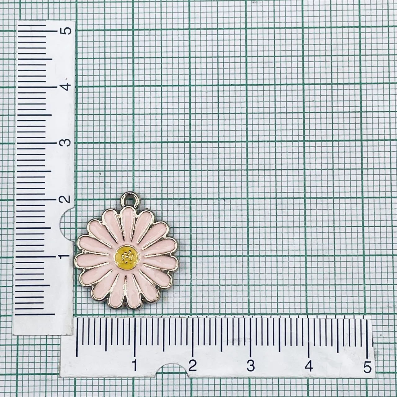 Brass Enamel White Yellow Gold Daisy Flower Pendant Combo Pack Of 6 For Women