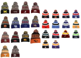 Bridgestone Golf NCAA &  NFL Winter Cap BEANIE Toboggan PICK YOUR TEAM