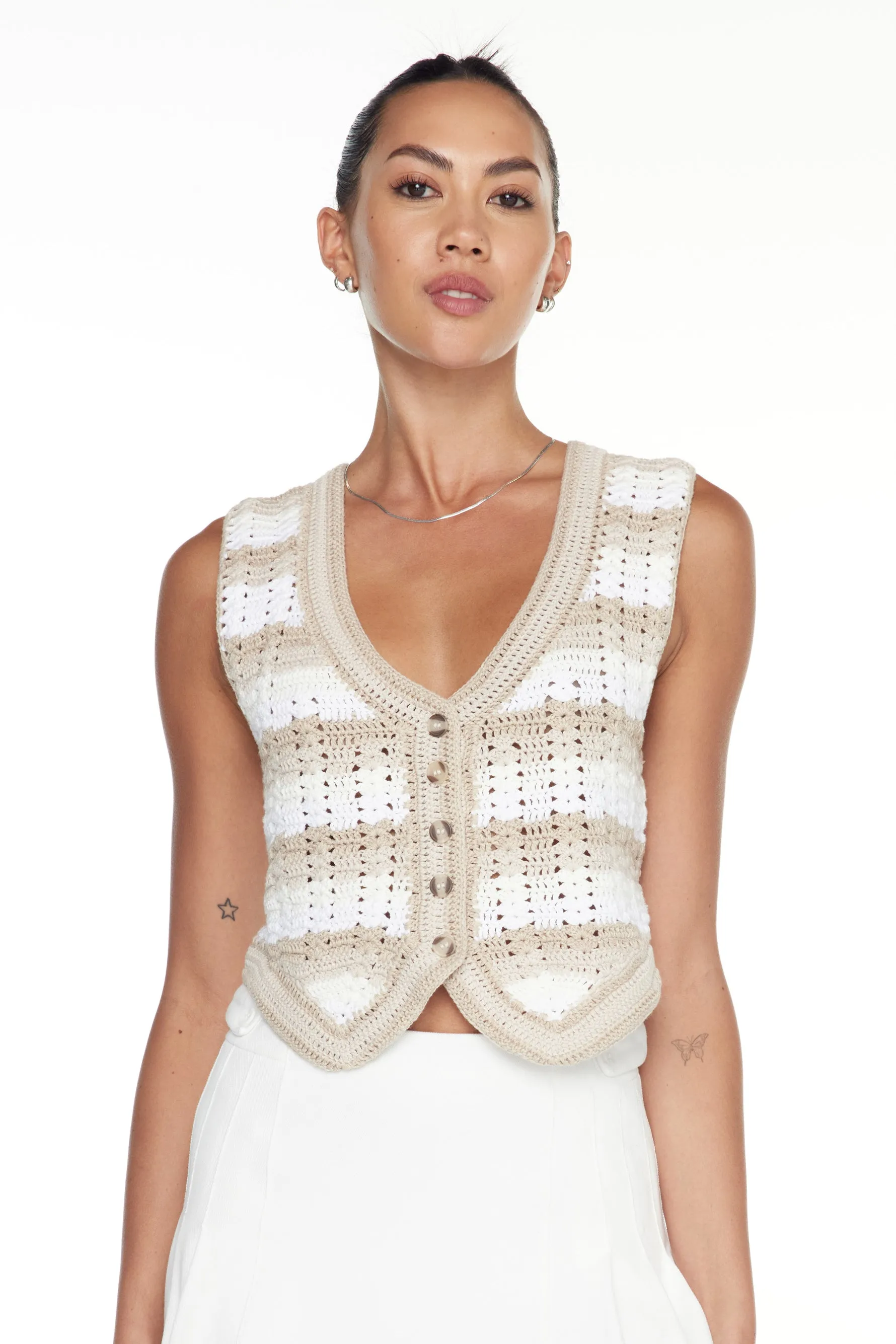 Bungalow Zaza Waistcoat - Stripe