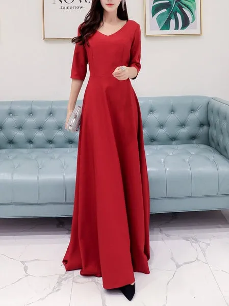 (Bust 86-122CM) Marloes Plus Size Gown Occasion Evening Wedding Mother of the Bride Short Sleeve Maxi Dress