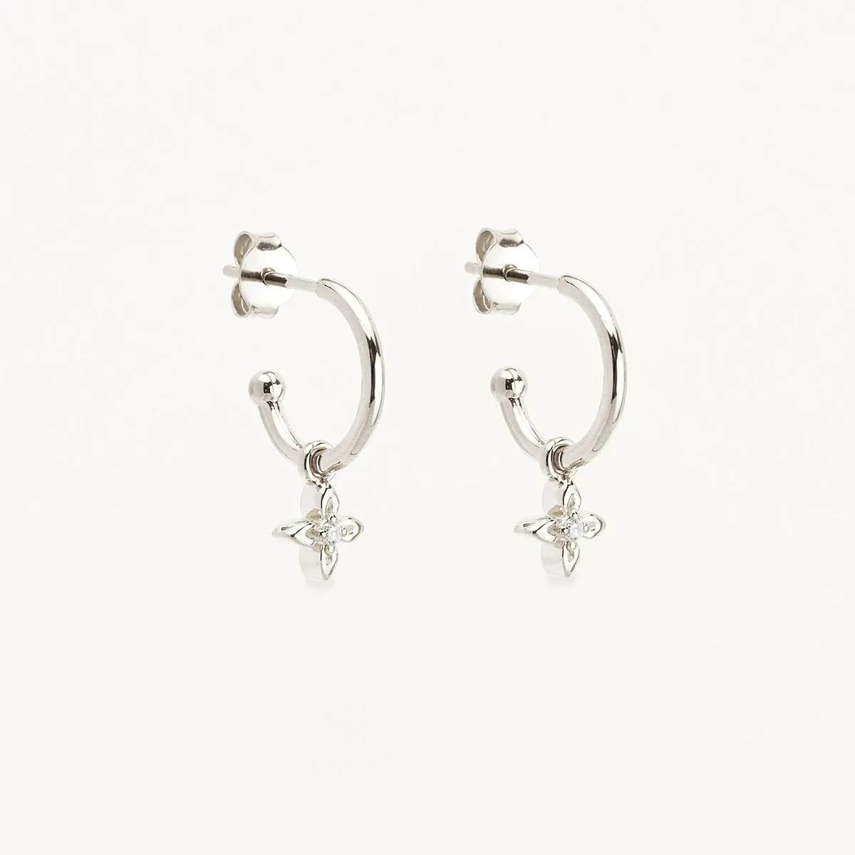 By Charlotte Live in Light Hoop Earrings, Silver