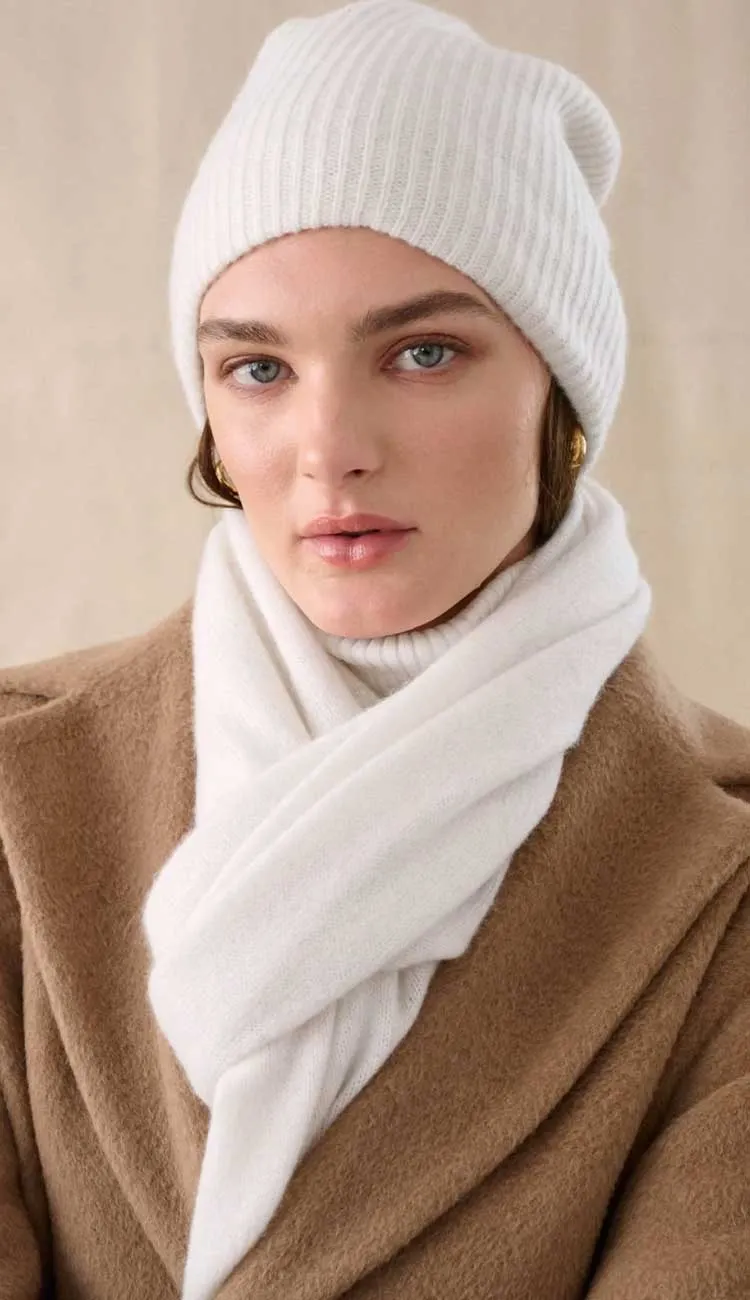 Cashmere Plush Rib Beanie