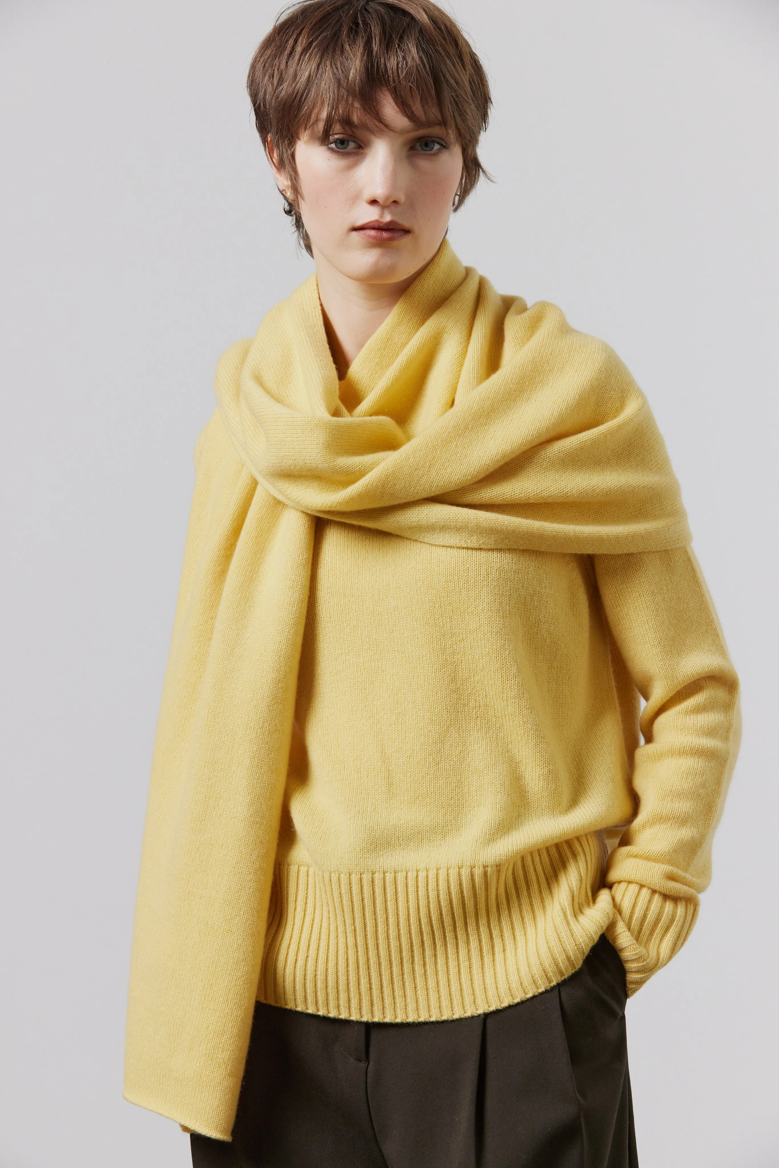 Cashmere Scarf - Winter Yellow