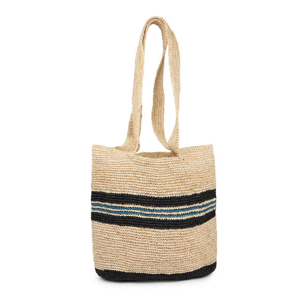 Cavallo Medium - Crochet raffia tote with shoulder handles