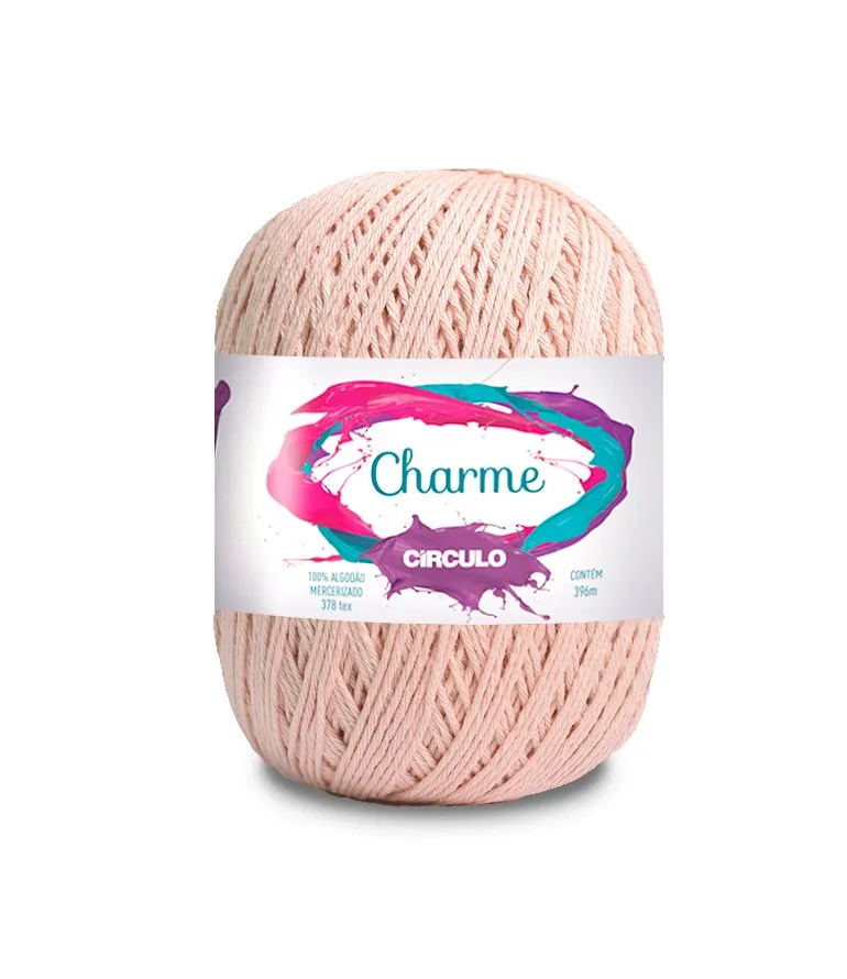 Circulo CHARME 100% Cotton Yarn for Crochet and Knitting, 396m/150g