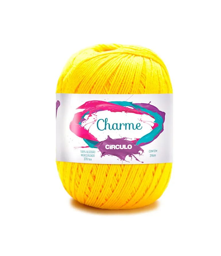 Circulo CHARME 100% Cotton Yarn for Crochet and Knitting, 396m/150g