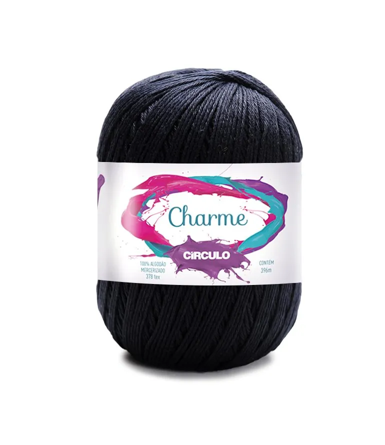 Circulo CHARME 100% Cotton Yarn for Crochet and Knitting, 396m/150g