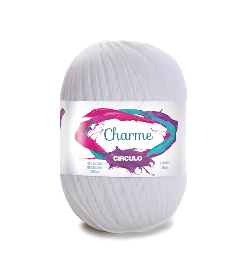 Circulo CHARME 100% Cotton Yarn for Crochet and Knitting, 396m/150g