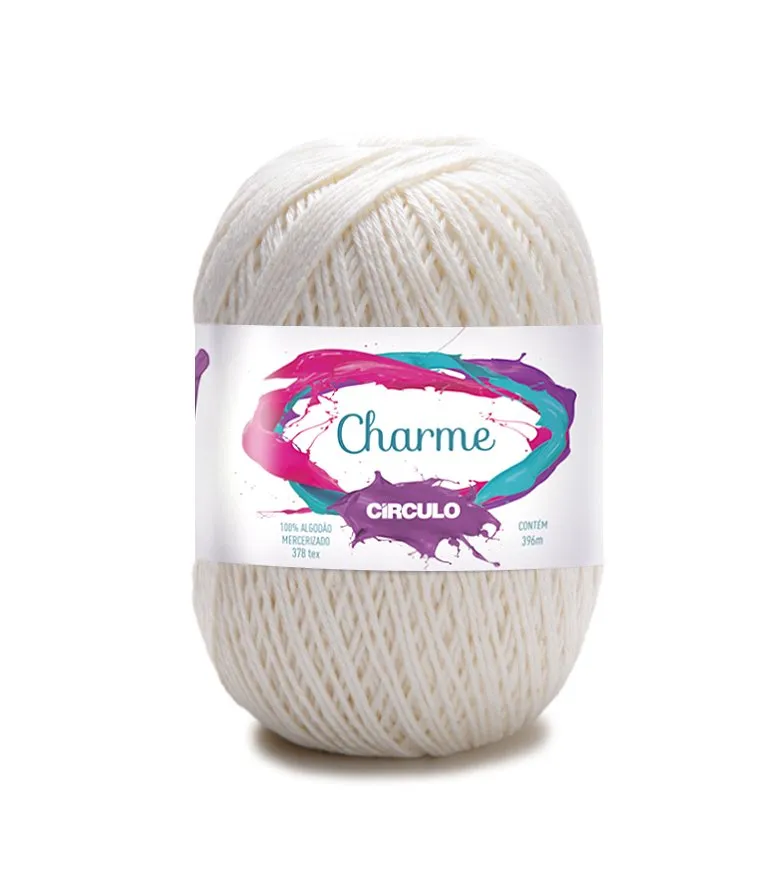 Circulo CHARME 100% Cotton Yarn for Crochet and Knitting, 396m/150g