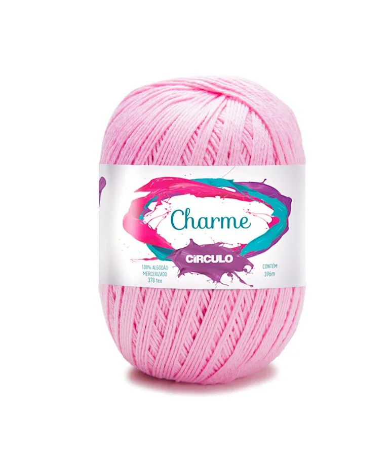 Circulo CHARME 100% Cotton Yarn for Crochet and Knitting, 396m/150g