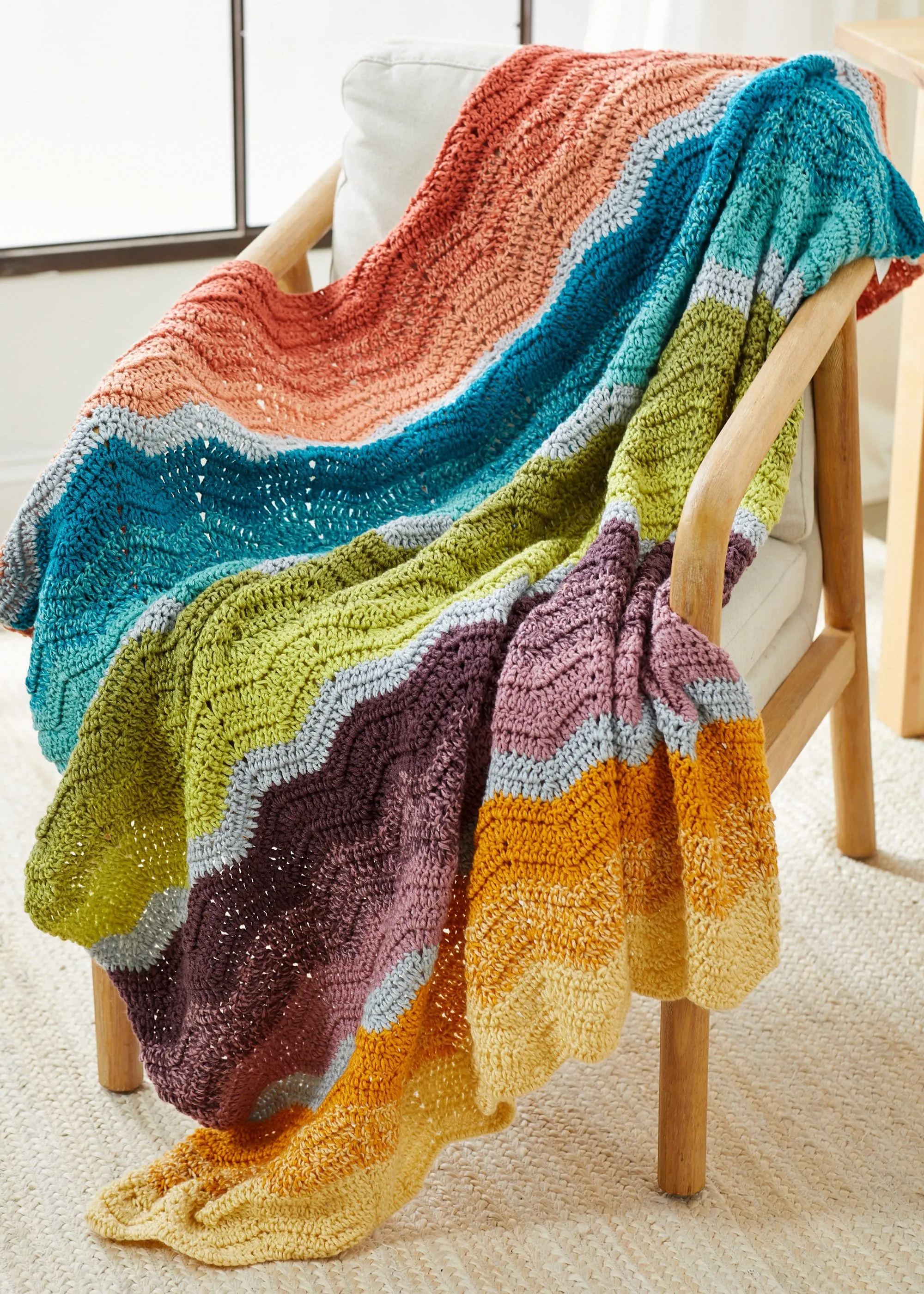 Colorful Chevron Throw