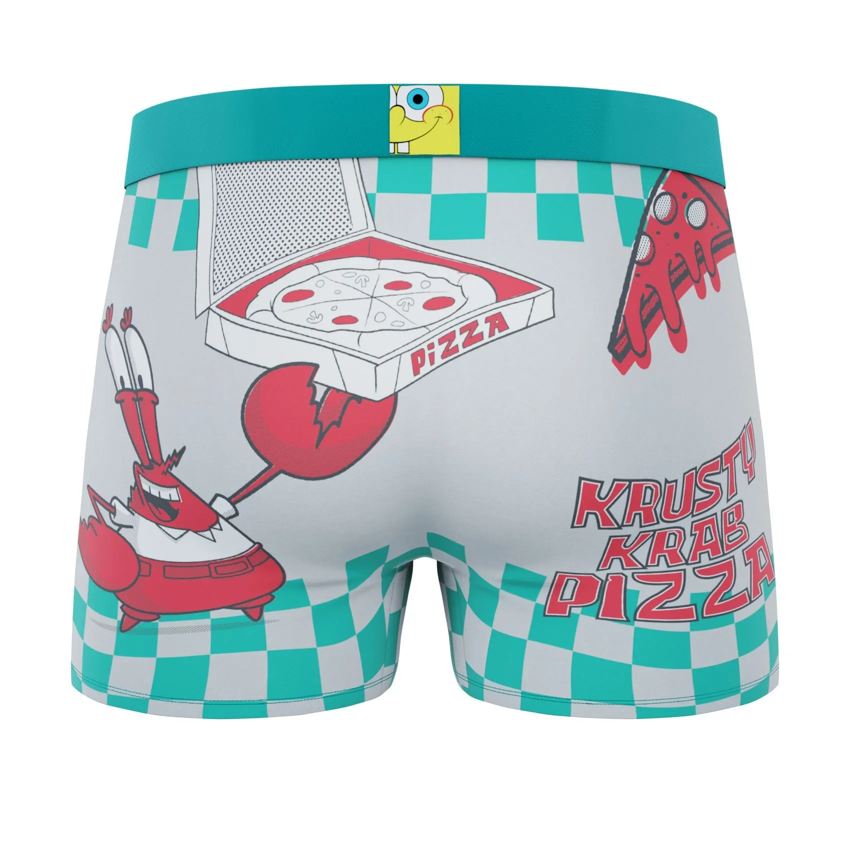 CRAZYBOXER Spongebob Krusty Krab Pizza   Shocked Men's Boxer Briefs (3 pack)