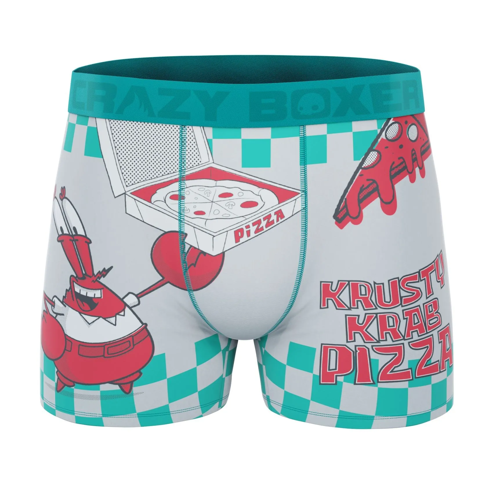 CRAZYBOXER Spongebob Krusty Krab Pizza   Shocked Men's Boxer Briefs (3 pack)