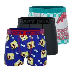 CRAZYBOXER Spongebob Krusty Krab Pizza   Shocked Men's Boxer Briefs (3 pack)