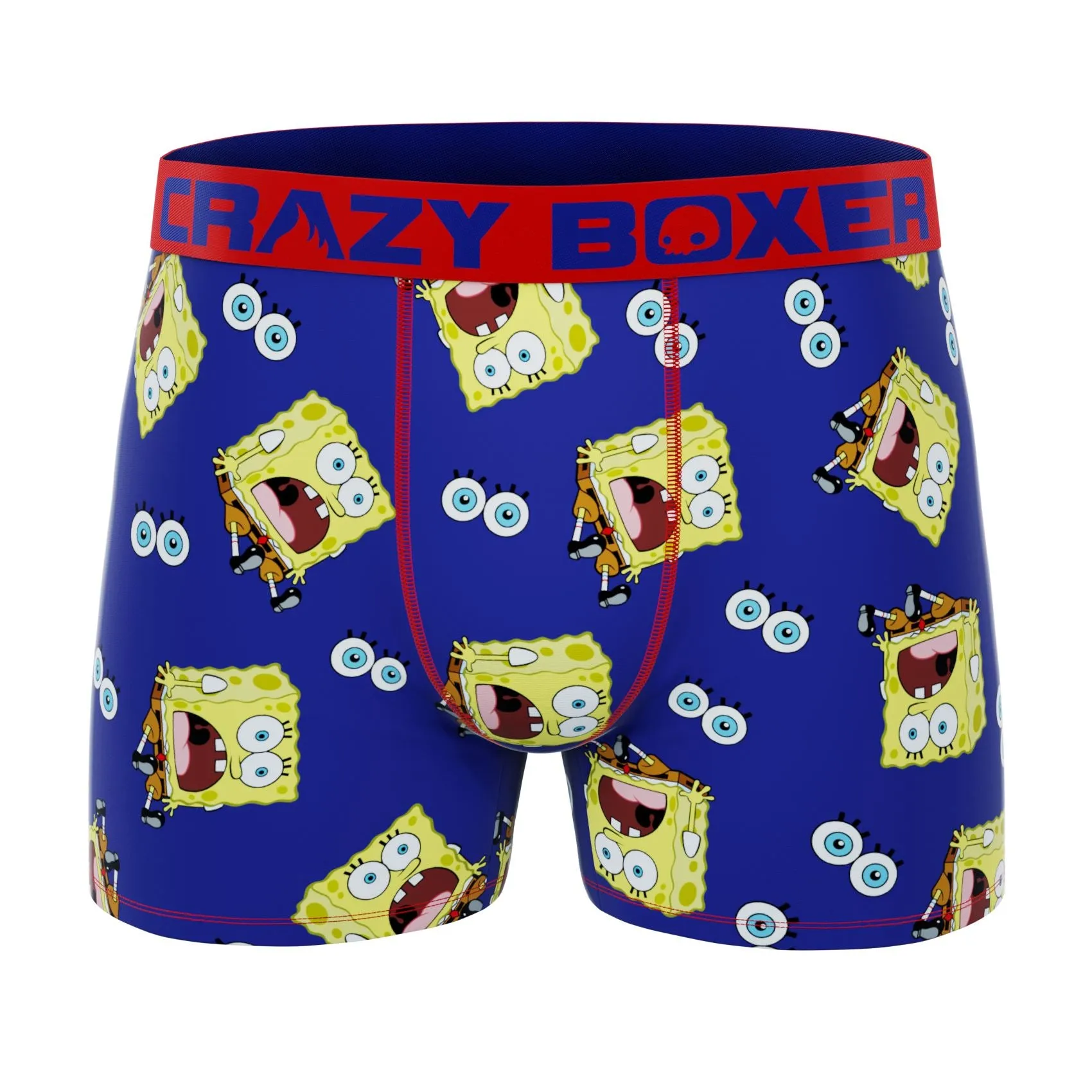 CRAZYBOXER Spongebob Krusty Krab Pizza   Shocked Men's Boxer Briefs (3 pack)