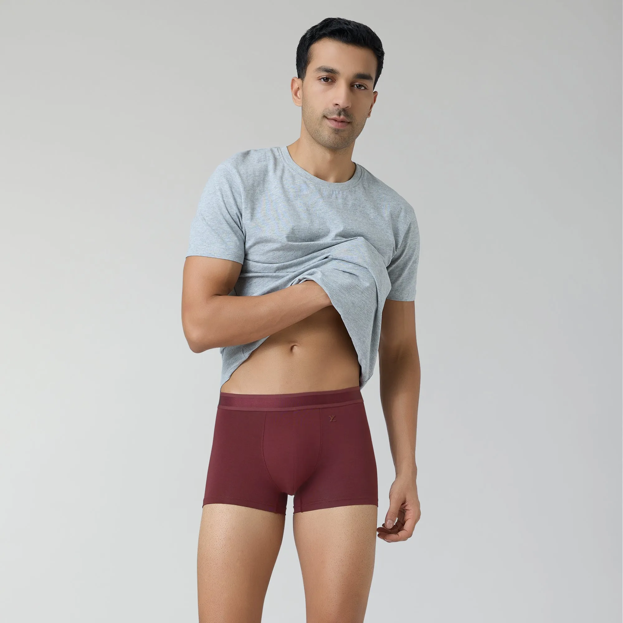 Crest Supima Modal Trunks Auburn Red