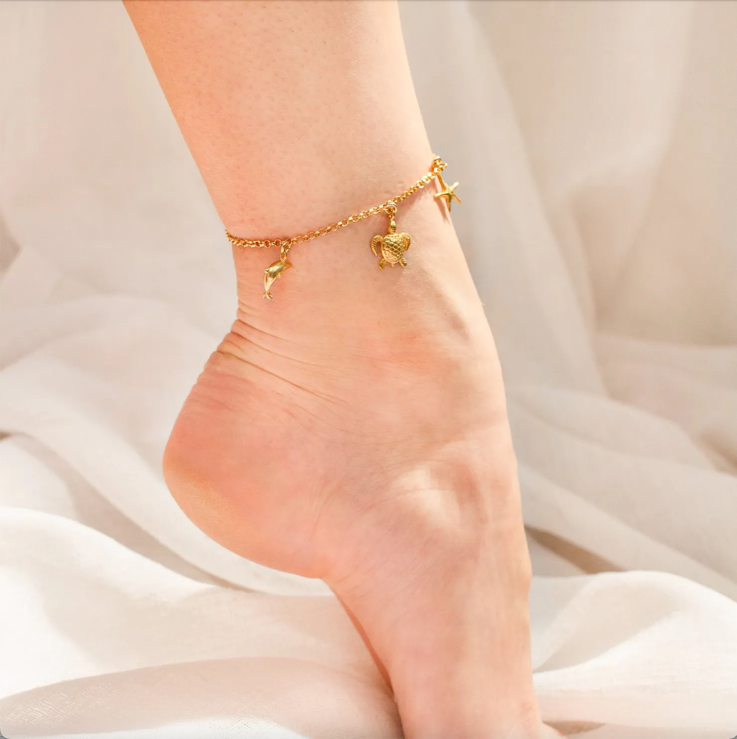 Custom Charm Anklet : Available with a variety of charms