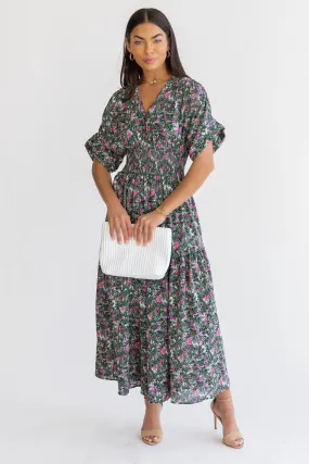 Daria Green Floral Maxi Dress - Final Sale