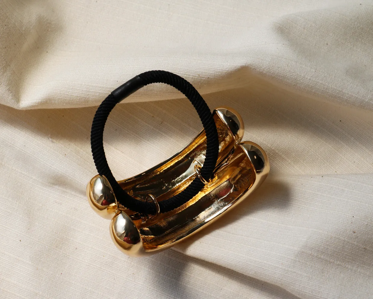 Double Gold Metal Ring Pony