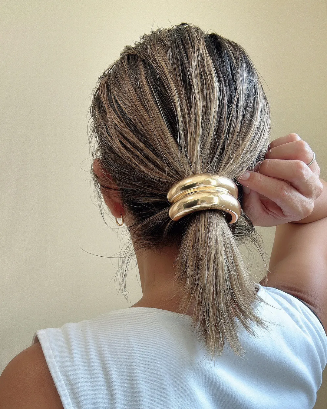 Double Gold Metal Ring Pony