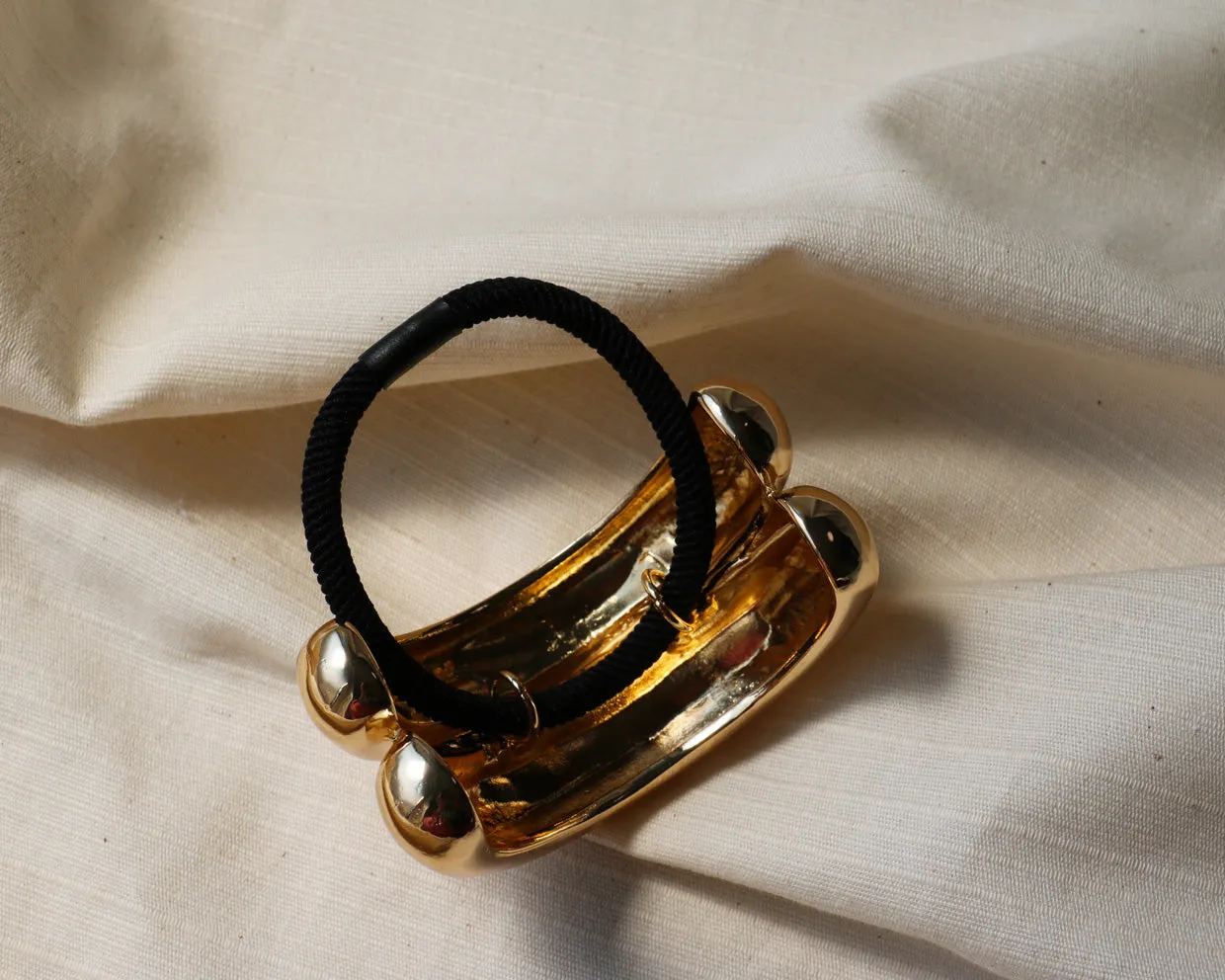 Double Gold Metal Ring Pony