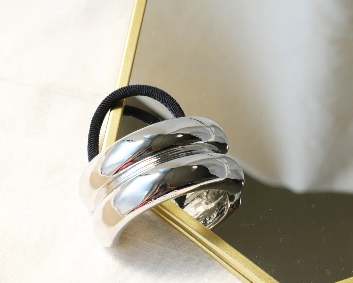 Double Silver Metal Ring Pony