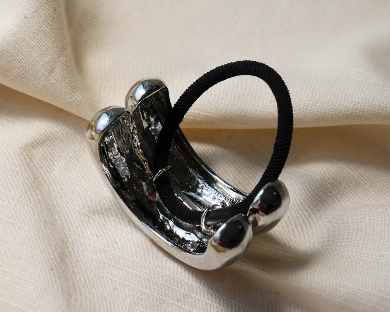 Double Silver Metal Ring Pony