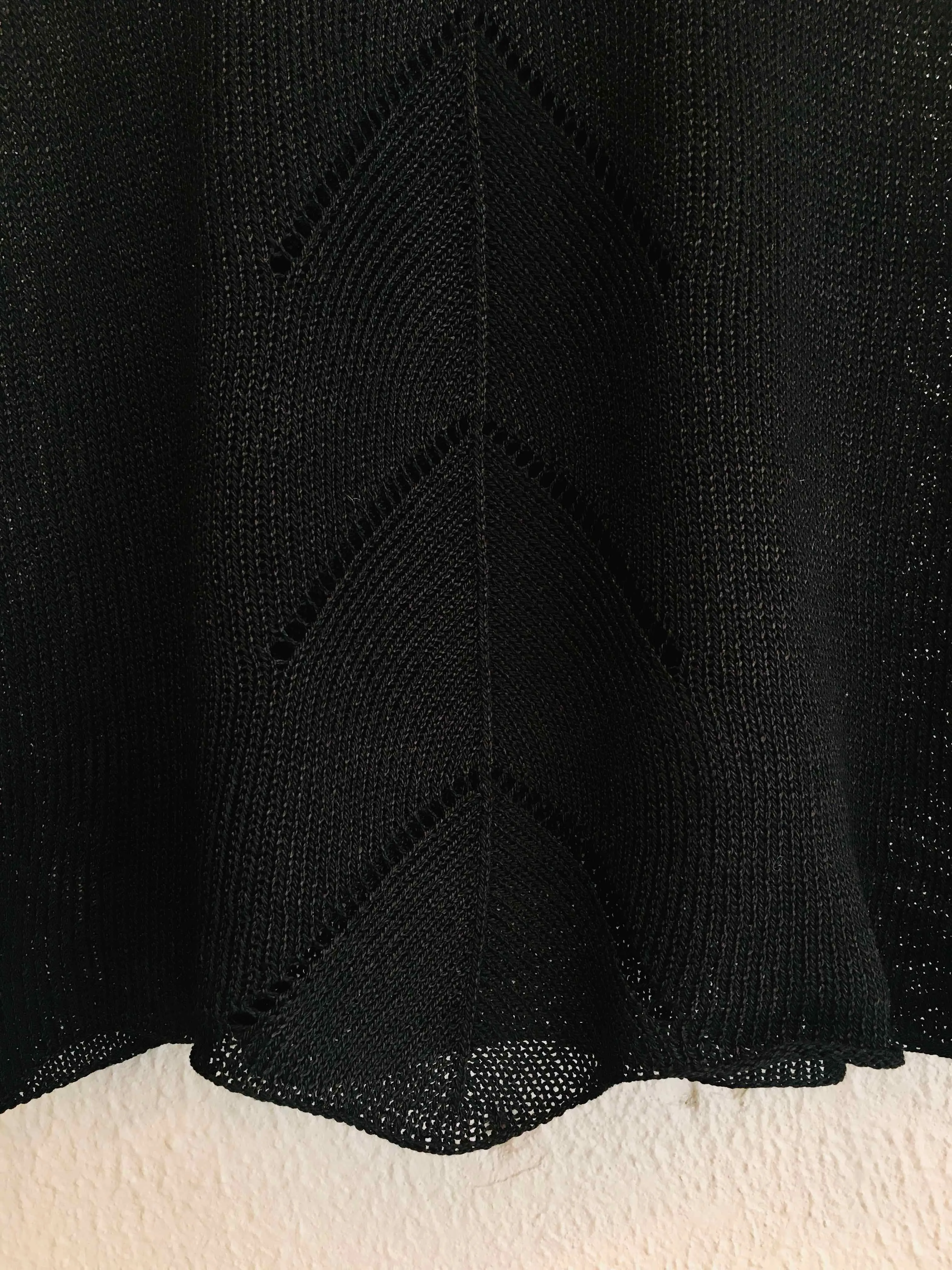 Earlymade Fish Bone See Through Knit Top - Black - LAST PIECE