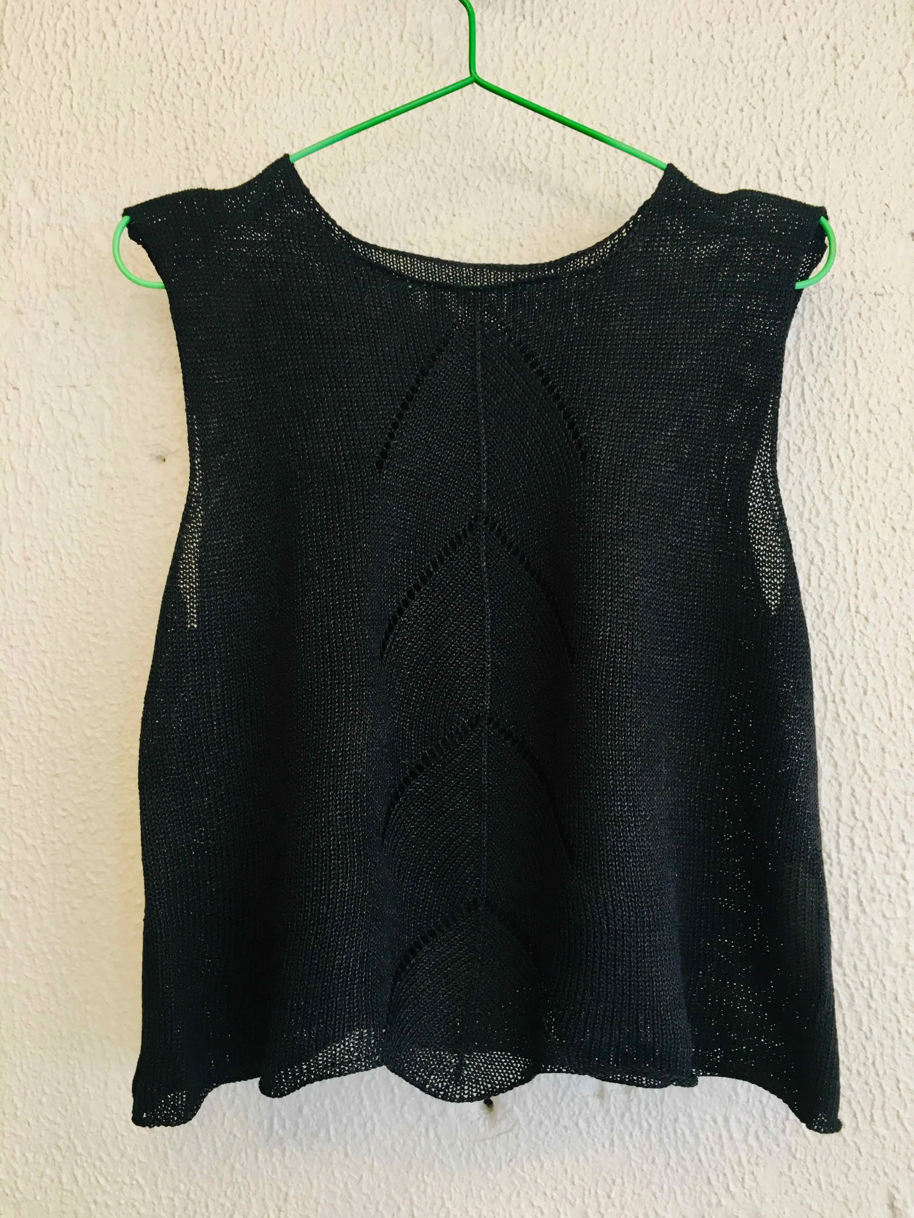 Earlymade Fish Bone See Through Knit Top - Black - LAST PIECE