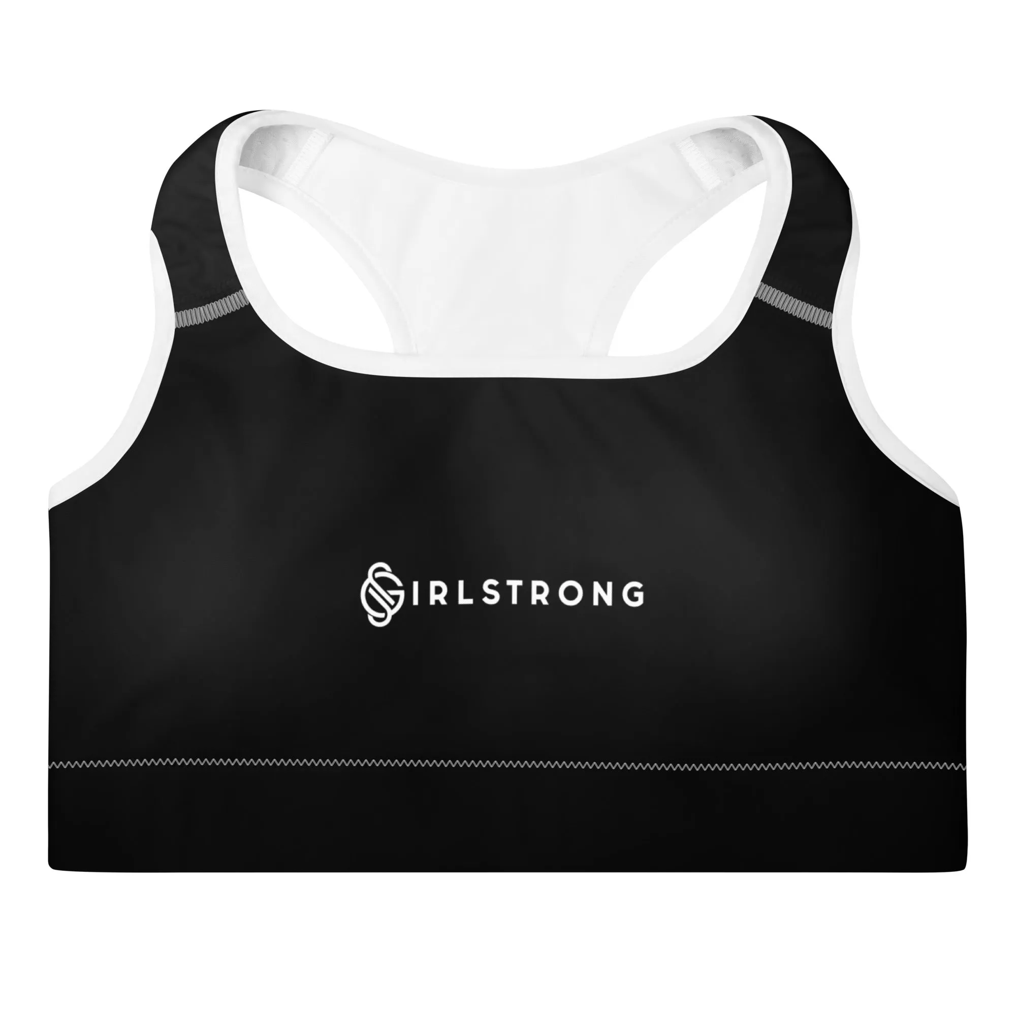 ELEVATED ESSENTIALS, GS LOGO THE PERFECT PADDED SPORTS BRA BLACK